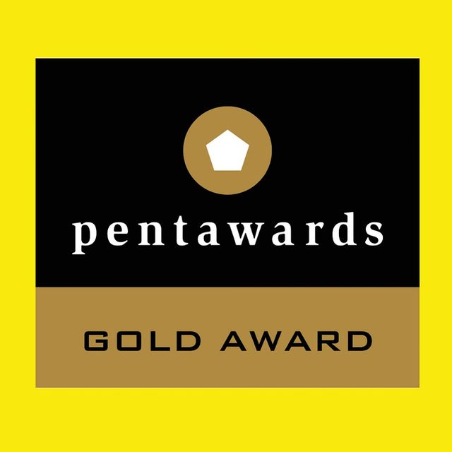 Photo by Farba Design in New York U.S.A.. May be an image of magazine and text that says 'pentawards p rds GOLD AWARD'.